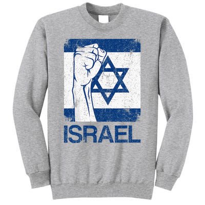 Israeli Flag Vintage Israel Tall Sweatshirt