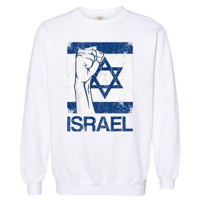 Israeli Flag Vintage Israel Garment-Dyed Sweatshirt