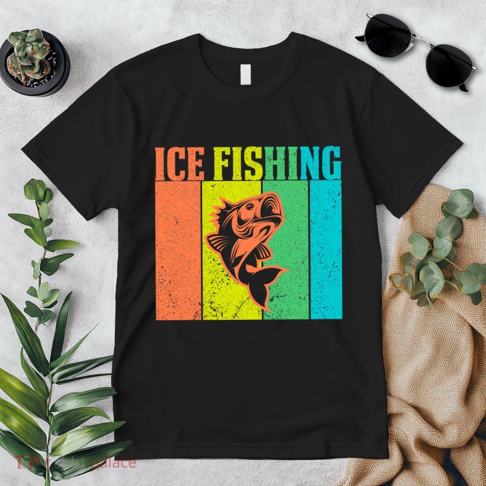 Ice Fishing Vintage Retro Premium T-Shirt