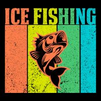 Ice Fishing Vintage Retro Womens T-Shirt