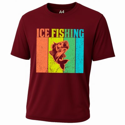 Ice Fishing Vintage Retro Performance Shirt