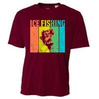 Ice Fishing Vintage Retro Cooling Performance Crew T-Shirt