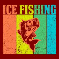 Ice Fishing Vintage Retro Cooling Performance Crew T-Shirt
