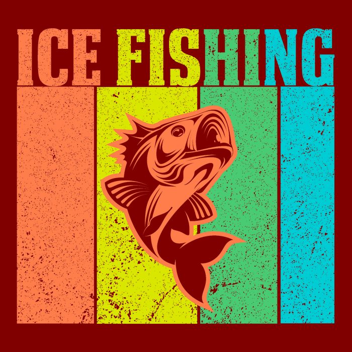 Ice Fishing Vintage Retro Cooling Performance Crew T-Shirt