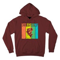 Ice Fishing Vintage Retro Hoodie