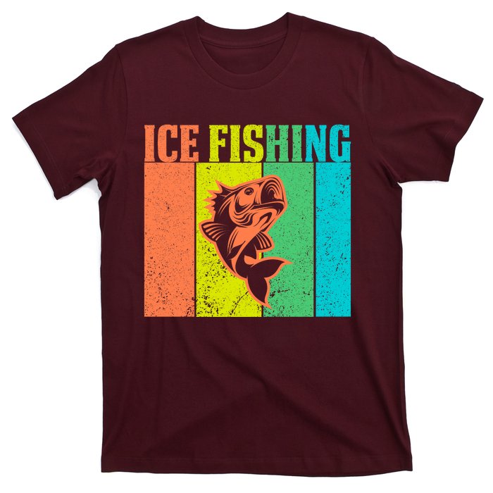 Ice Fishing Vintage Retro T-Shirt