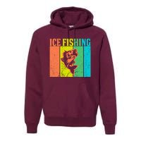 Ice Fishing Vintage Retro Premium Hoodie