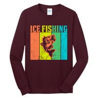 Ice Fishing Vintage Retro Tall Long Sleeve T-Shirt