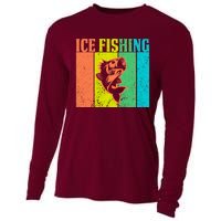 Ice Fishing Vintage Retro Cooling Performance Long Sleeve Crew