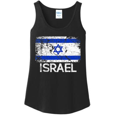 Israeli Flag Vintage Made In Israel Gift Ladies Essential Tank