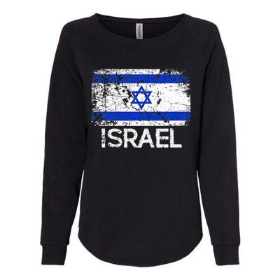 Israeli Flag Vintage Made In Israel Gift Womens California Wash Sweatshirt