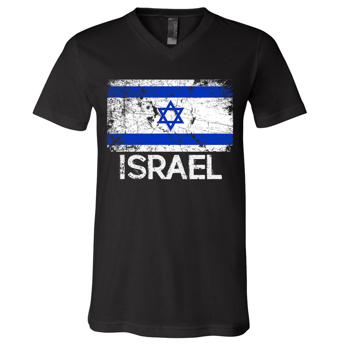 Israeli Flag Vintage I Stand With Israel V-Neck T-Shirt