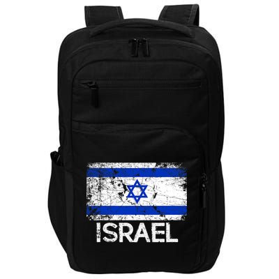 Israeli Flag Vintage I Stand With Israel Impact Tech Backpack