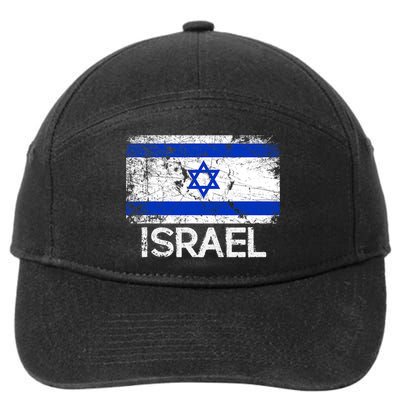 Israeli Flag Vintage I Stand With Israel 7-Panel Snapback Hat