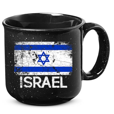 Israeli Flag Vintage I Stand With Israel 15oz Campfire Ceramic Mug