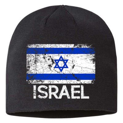 Israeli Flag Vintage I Stand With Israel Sustainable Beanie