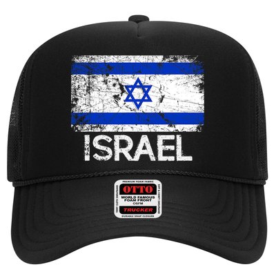 Israeli Flag Vintage I Stand With Israel Trucker Hat