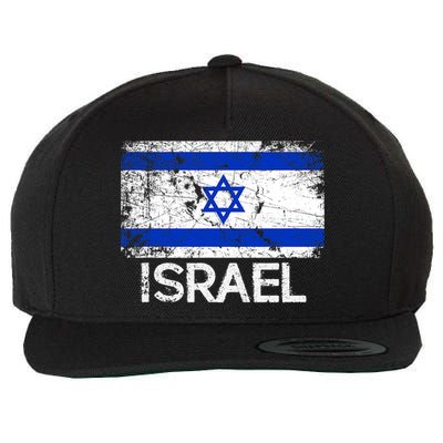 Israeli Flag Vintage I Stand With Israel Wool Snapback Cap