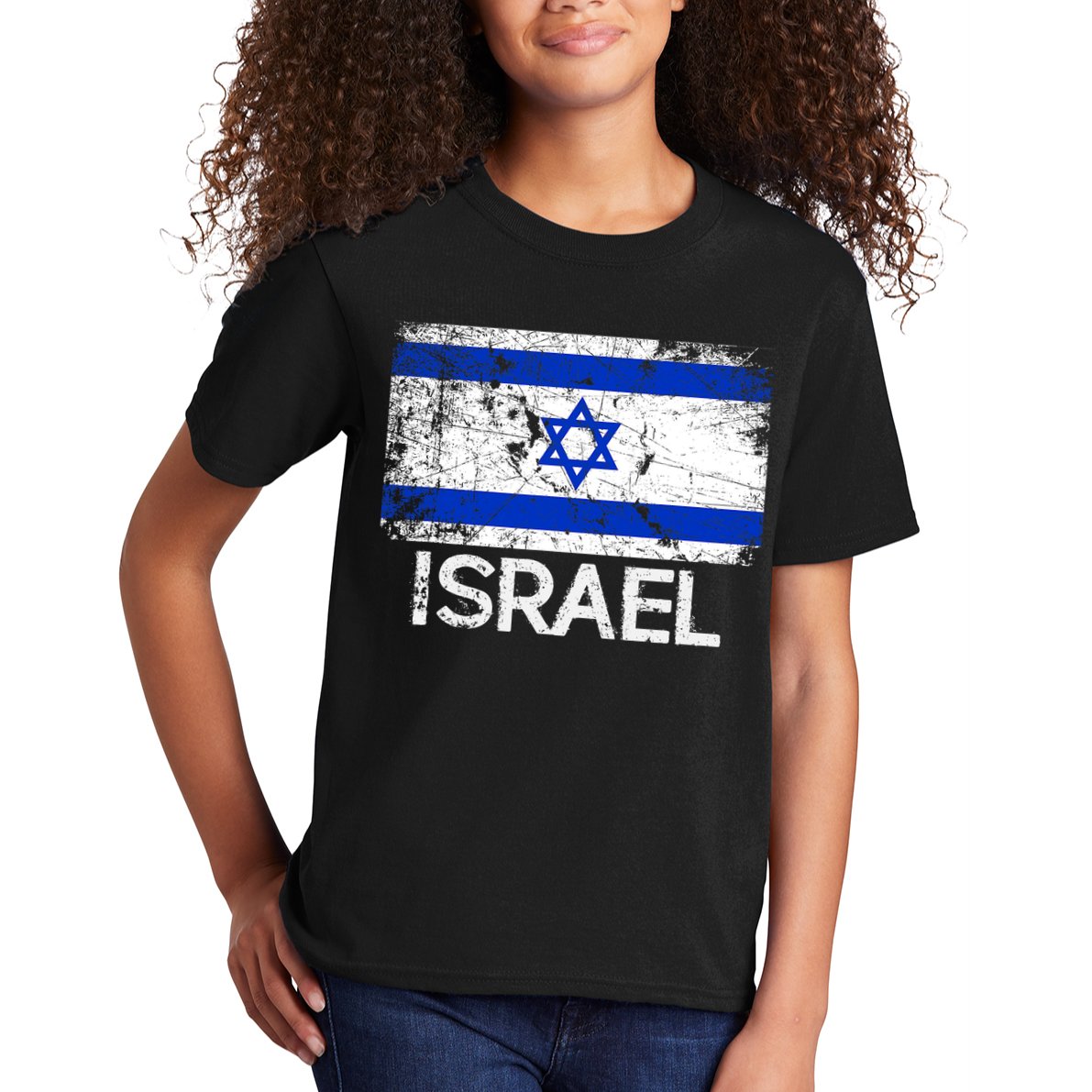 Israeli Flag Vintage I Stand With Israel Kids T-Shirt