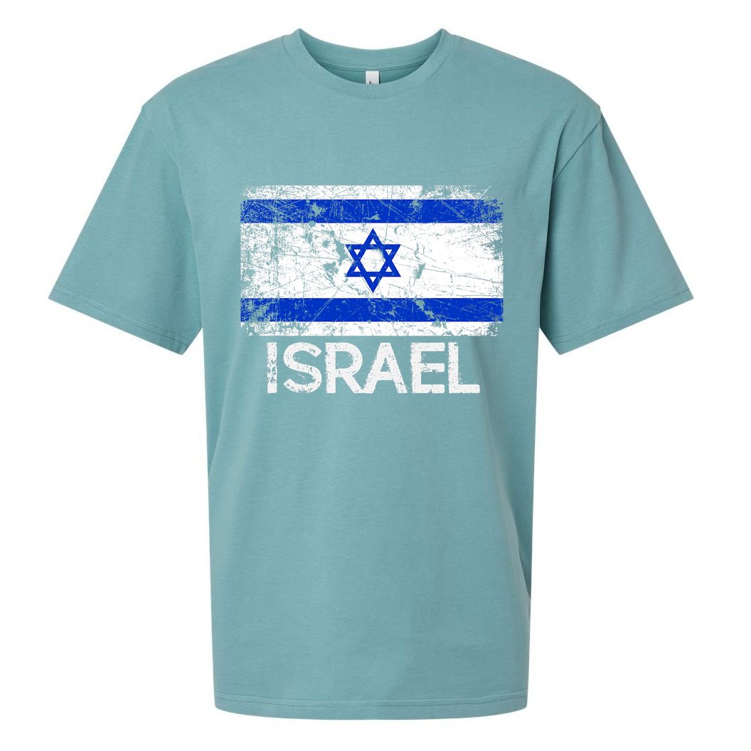 Israeli Flag Vintage I Stand With Israel Sueded Cloud Jersey T-Shirt