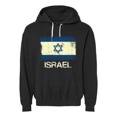 Israeli Flag  Vintage Israel Garment-Dyed Fleece Hoodie