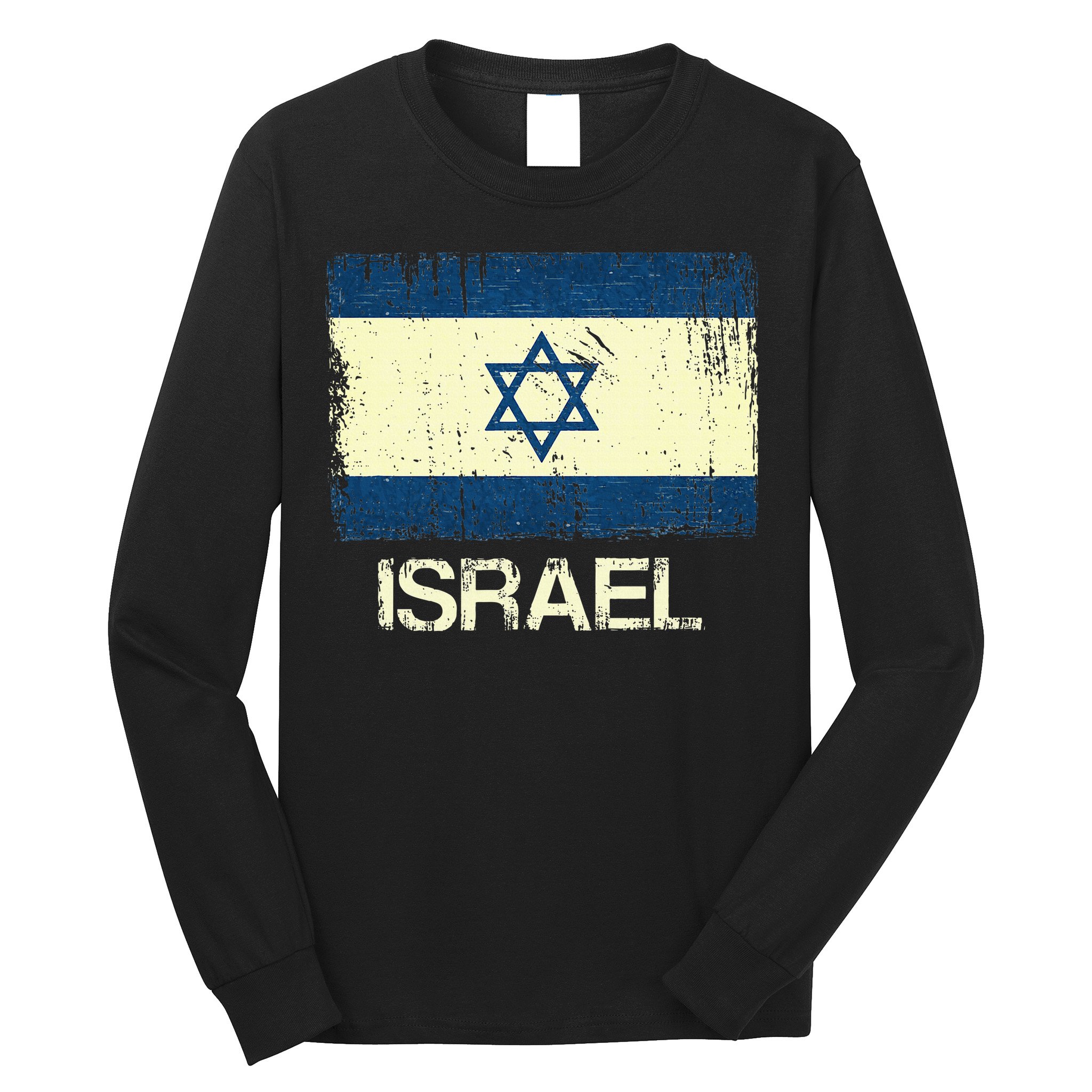 Israeli Flag  Vintage Israel Long Sleeve Shirt