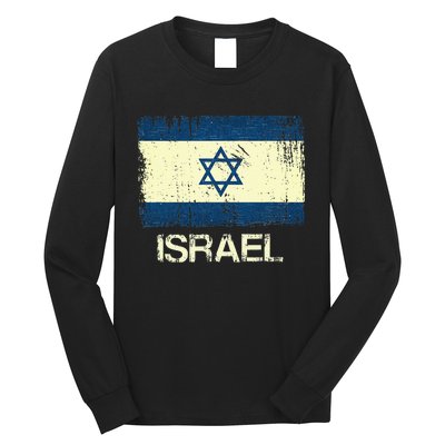 Israeli Flag  Vintage Israel Long Sleeve Shirt