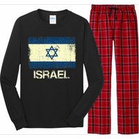 Israeli Flag  Vintage Israel Long Sleeve Pajama Set