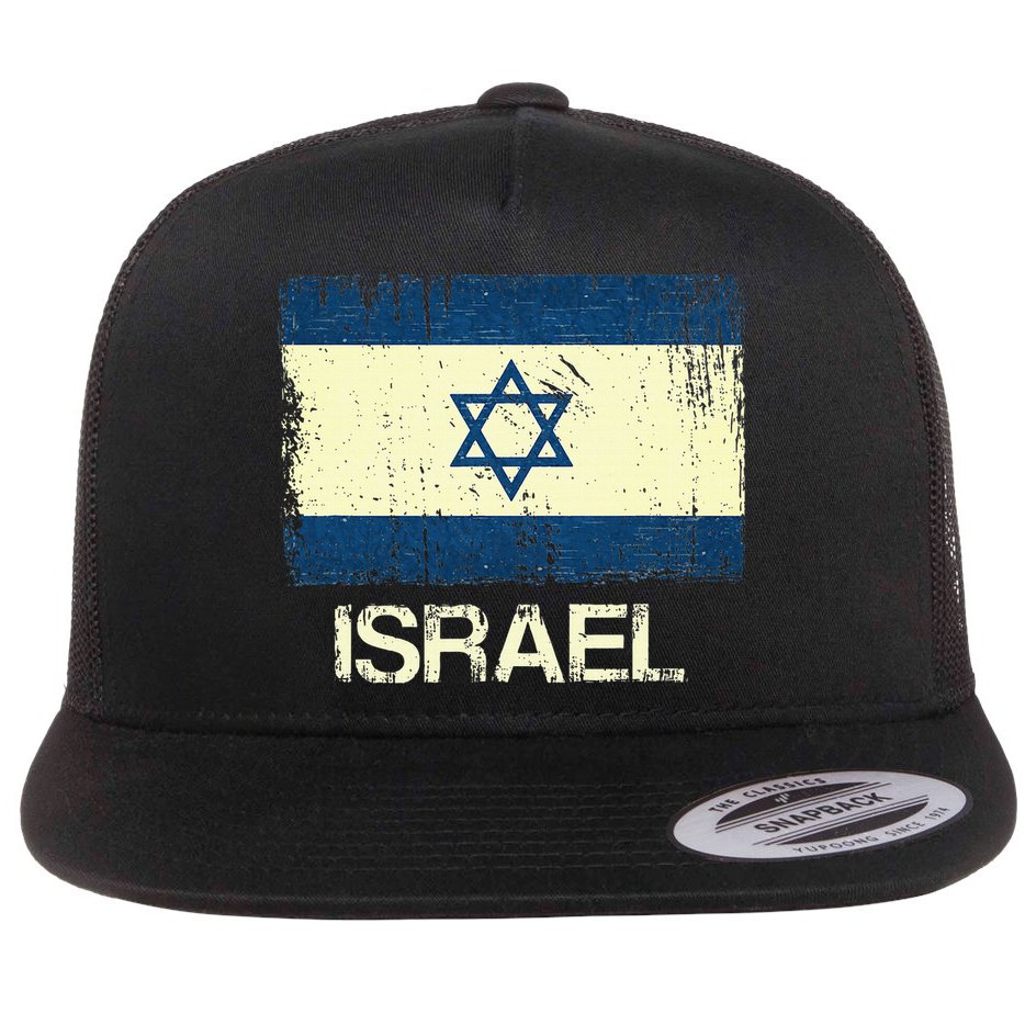 Israeli Flag  Vintage Israel Flat Bill Trucker Hat