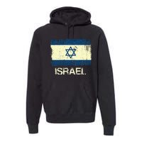 Israeli Flag  Vintage Israel Premium Hoodie