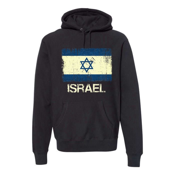 Israeli Flag  Vintage Israel Premium Hoodie