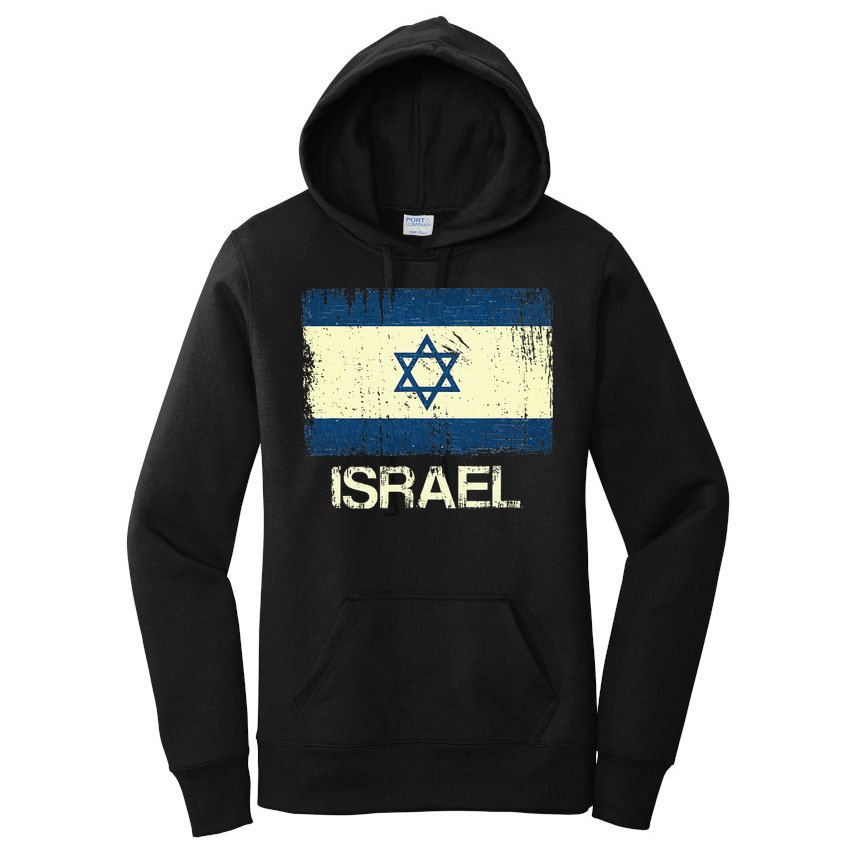 Israeli Flag  Vintage Israel Women's Pullover Hoodie