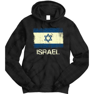 Israeli Flag  Vintage Israel Tie Dye Hoodie