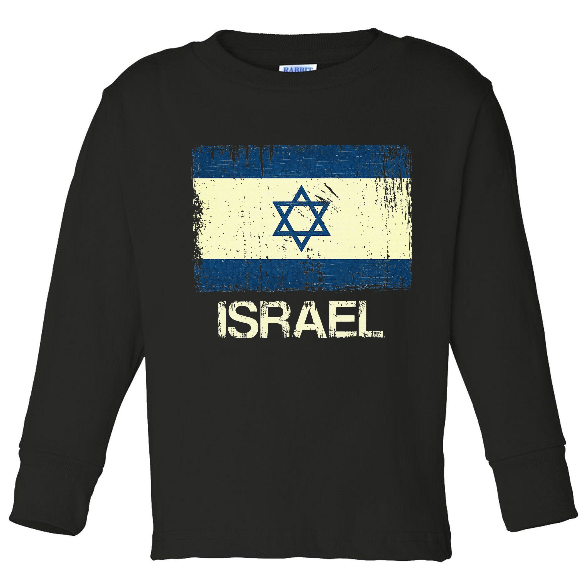 Israeli Flag  Vintage Israel Toddler Long Sleeve Shirt