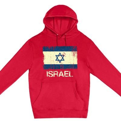 Israeli Flag  Vintage Israel Premium Pullover Hoodie