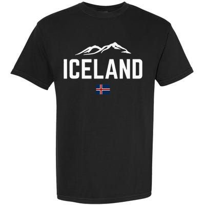 Iceland Flag Vintage Women Iceland Garment-Dyed Heavyweight T-Shirt