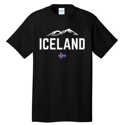 Iceland Flag Vintage Women Iceland Tall T-Shirt