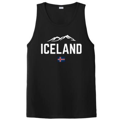 Iceland Flag Vintage Women Iceland PosiCharge Competitor Tank