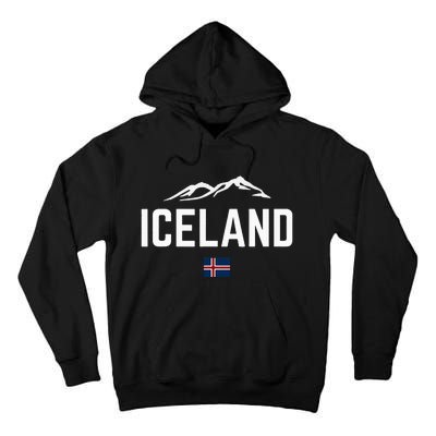 Iceland Flag Vintage Women Iceland Tall Hoodie