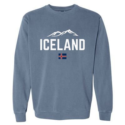 Iceland Flag Vintage Women Iceland Garment-Dyed Sweatshirt