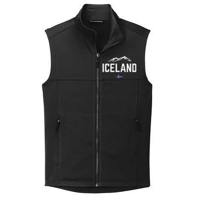 Iceland Flag Vintage Women Iceland Collective Smooth Fleece Vest