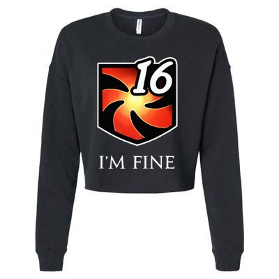 IM Fine Vulnerability Stacks Fantasy Mmorpg Cropped Pullover Crew