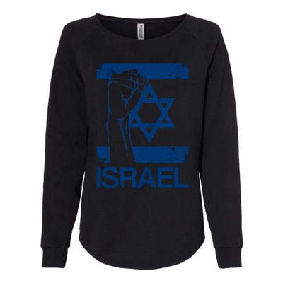 Israeli Flag Vintage Israel Womens California Wash Sweatshirt