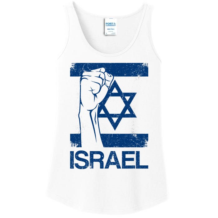 Israeli Flag Vintage Israel Ladies Essential Tank