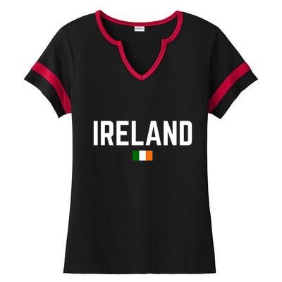 IRELAND Flag Vintage Irish Flag Men Women Kids IRELAND Ladies Halftime Notch Neck Tee