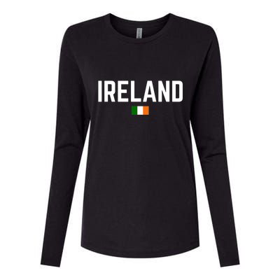 IRELAND Flag Vintage Irish Flag Men Women Kids IRELAND Womens Cotton Relaxed Long Sleeve T-Shirt