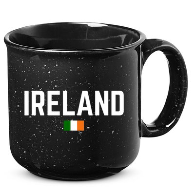 IRELAND Flag Vintage Irish Flag Men Women Kids IRELAND 15oz Campfire Ceramic Mug