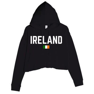 IRELAND Flag Vintage Irish Flag Men Women Kids IRELAND Crop Fleece Hoodie