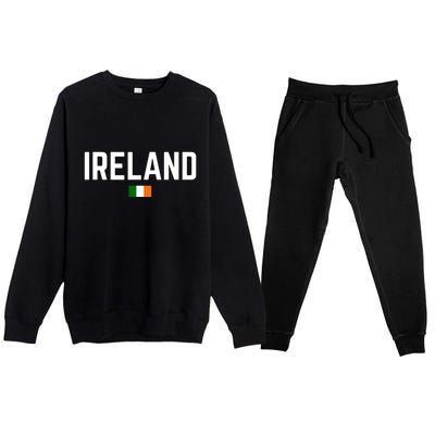 IRELAND Flag Vintage Irish Flag Men Women Kids IRELAND Premium Crewneck Sweatsuit Set