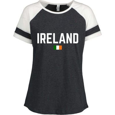 IRELAND Flag Vintage Irish Flag Men Women Kids IRELAND Enza Ladies Jersey Colorblock Tee